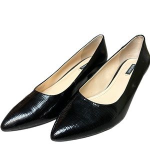 Alex Marie Zhoey black patent kitten heel 8M, pointy Toe